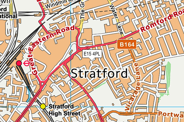 E15 4PL map - OS VectorMap District (Ordnance Survey)