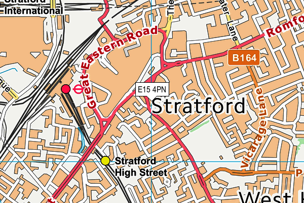 E15 4PN map - OS VectorMap District (Ordnance Survey)