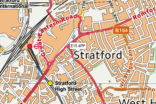 E15 4PP map - OS VectorMap District (Ordnance Survey)