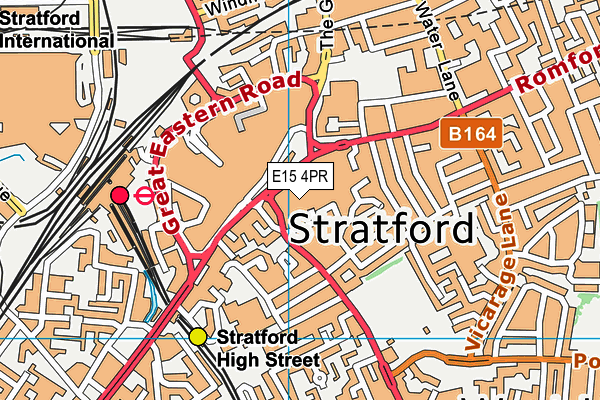 E15 4PR map - OS VectorMap District (Ordnance Survey)