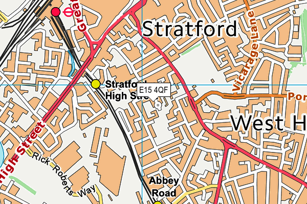 E15 4QF map - OS VectorMap District (Ordnance Survey)