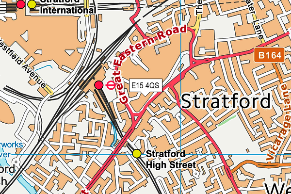 E15 4QS map - OS VectorMap District (Ordnance Survey)