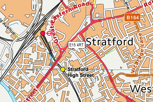E15 4RT map - OS VectorMap District (Ordnance Survey)