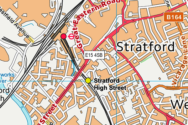 E15 4SB map - OS VectorMap District (Ordnance Survey)