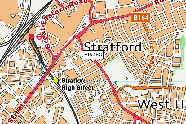 E15 4SG map - OS VectorMap District (Ordnance Survey)