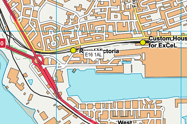 The Quad Club (London Docklands) map (E16 1AL) - OS VectorMap District (Ordnance Survey)