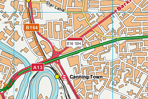 E16 1EH map - OS VectorMap District (Ordnance Survey)