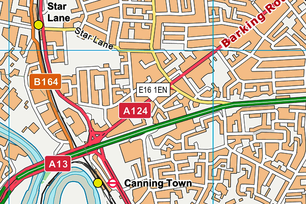 E16 1EN map - OS VectorMap District (Ordnance Survey)