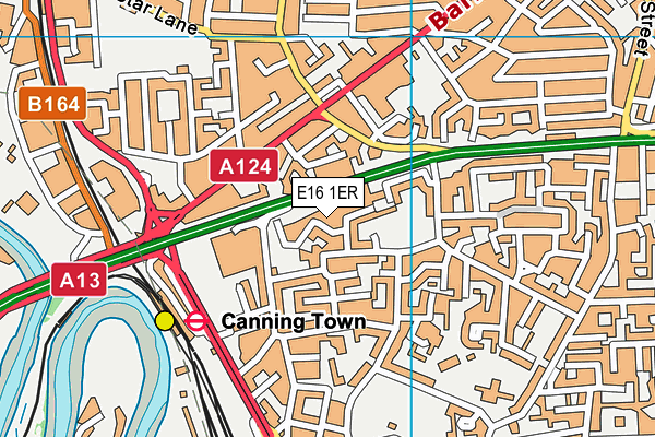 E16 1ER map - OS VectorMap District (Ordnance Survey)