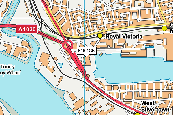 E16 1GB map - OS VectorMap District (Ordnance Survey)