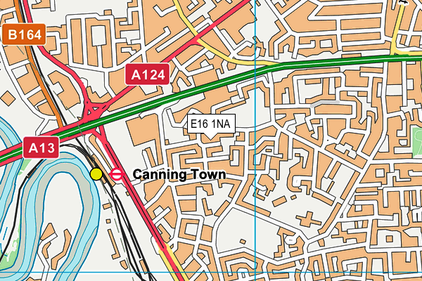 E16 1NA map - OS VectorMap District (Ordnance Survey)