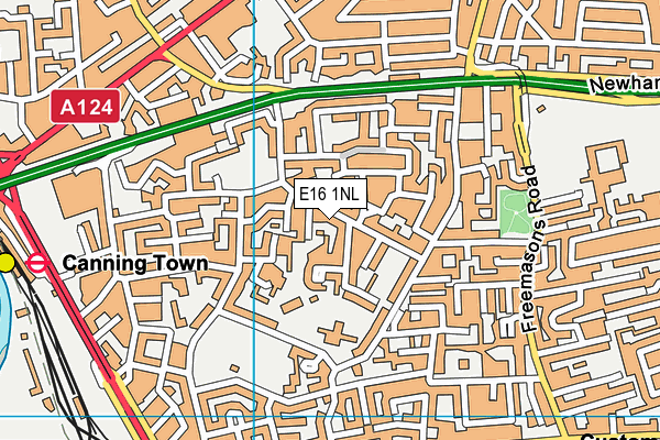 E16 1NL map - OS VectorMap District (Ordnance Survey)