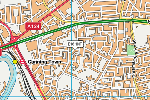 E16 1NT map - OS VectorMap District (Ordnance Survey)