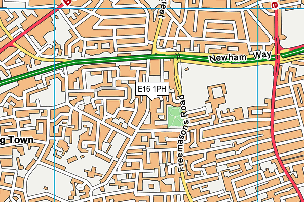 E16 1PH map - OS VectorMap District (Ordnance Survey)