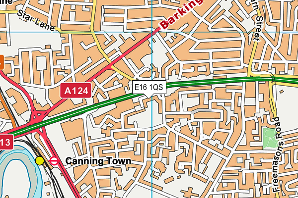 Trinity Community Centre map (E16 1QS) - OS VectorMap District (Ordnance Survey)