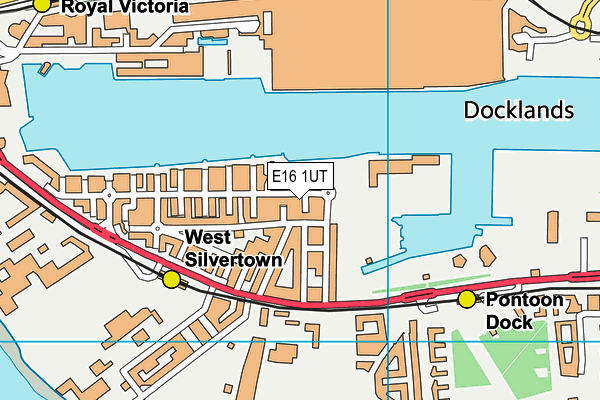 E16 1UT map - OS VectorMap District (Ordnance Survey)