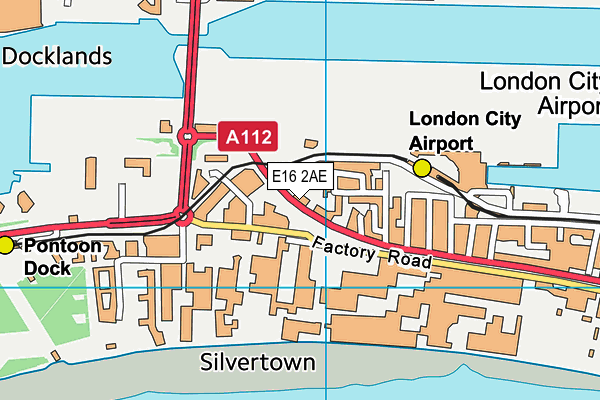 E16 2AE map - OS VectorMap District (Ordnance Survey)