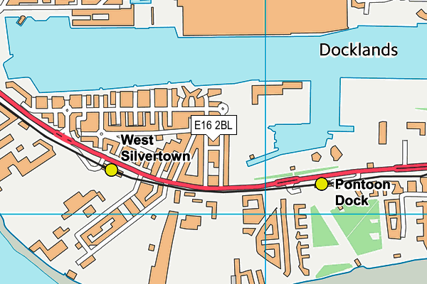 E16 2BL map - OS VectorMap District (Ordnance Survey)