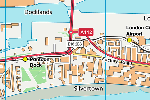 E16 2BS map - OS VectorMap District (Ordnance Survey)