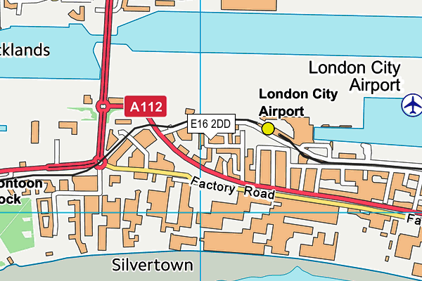 E16 2DD map - OS VectorMap District (Ordnance Survey)