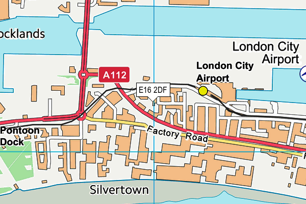 E16 2DF map - OS VectorMap District (Ordnance Survey)