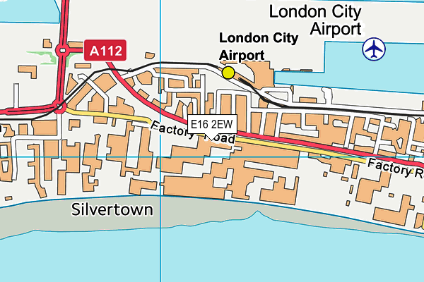 E16 2EW map - OS VectorMap District (Ordnance Survey)