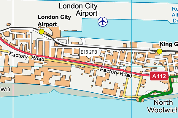 E16 2FB map - OS VectorMap District (Ordnance Survey)