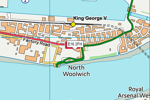 E16 2FH map - OS VectorMap District (Ordnance Survey)