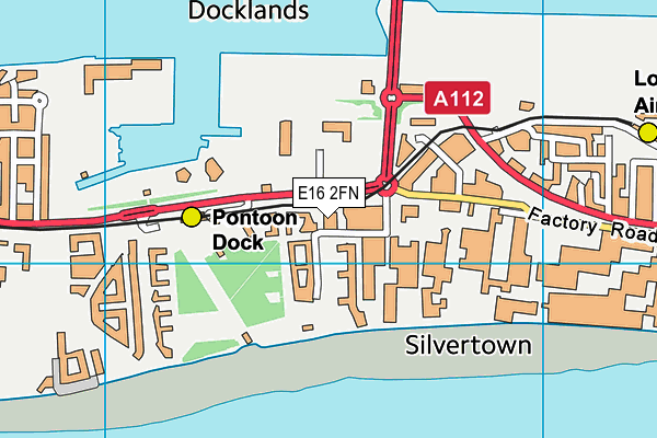 E16 2FN map - OS VectorMap District (Ordnance Survey)