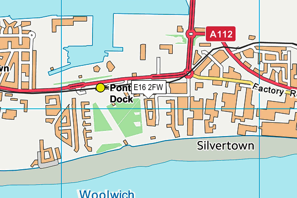 E16 2FW map - OS VectorMap District (Ordnance Survey)