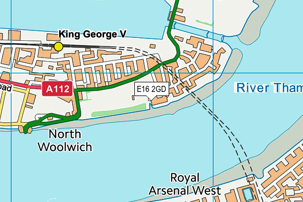 E16 2GD map - OS VectorMap District (Ordnance Survey)