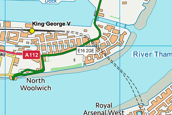 E16 2GE map - OS VectorMap District (Ordnance Survey)