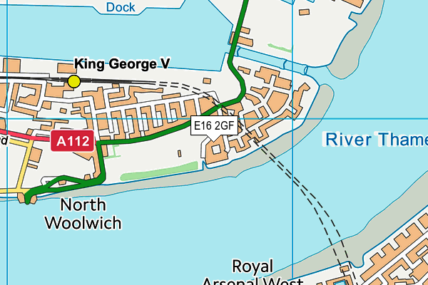 E16 2GF map - OS VectorMap District (Ordnance Survey)