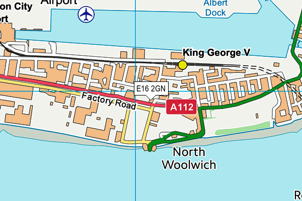 E16 2GN map - OS VectorMap District (Ordnance Survey)