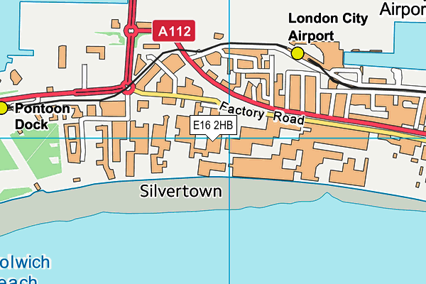 E16 2HB map - OS VectorMap District (Ordnance Survey)