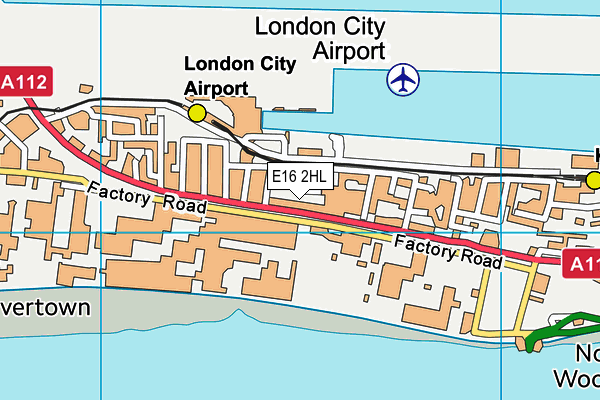 E16 2HL map - OS VectorMap District (Ordnance Survey)