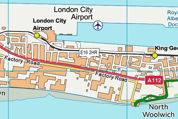 E16 2HR map - OS VectorMap District (Ordnance Survey)