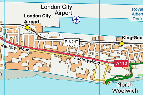 E16 2HT map - OS VectorMap District (Ordnance Survey)