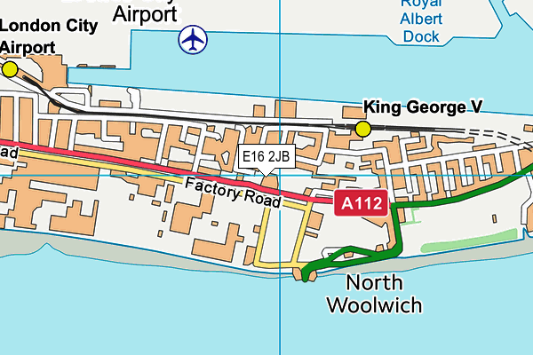 Royal Docks Learning & Activity Centre  map (E16 2JB) - OS VectorMap District (Ordnance Survey)