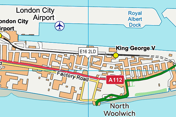 E16 2LD map - OS VectorMap District (Ordnance Survey)