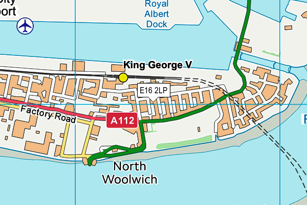 E16 2LP map - OS VectorMap District (Ordnance Survey)