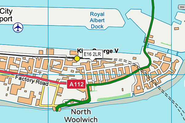 E16 2LR map - OS VectorMap District (Ordnance Survey)