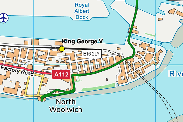 E16 2LY map - OS VectorMap District (Ordnance Survey)