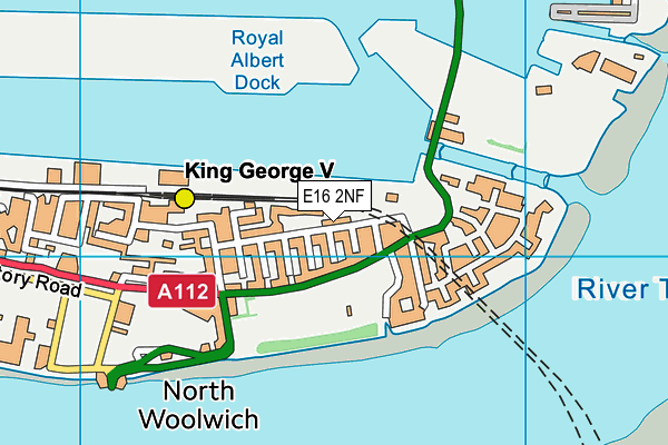 E16 2NF map - OS VectorMap District (Ordnance Survey)