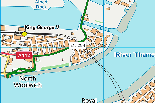 E16 2NH map - OS VectorMap District (Ordnance Survey)