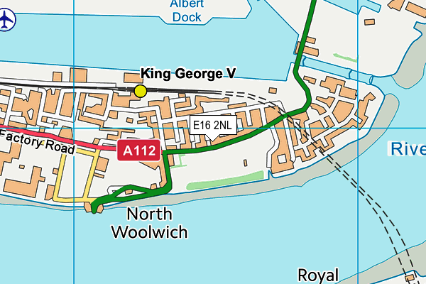 E16 2NL map - OS VectorMap District (Ordnance Survey)