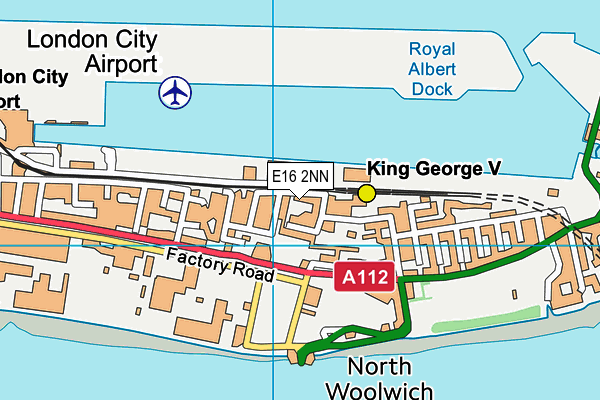 E16 2NN map - OS VectorMap District (Ordnance Survey)