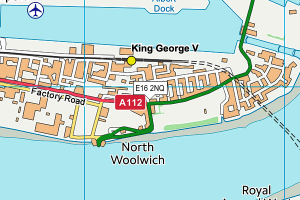 E16 2NQ map - OS VectorMap District (Ordnance Survey)