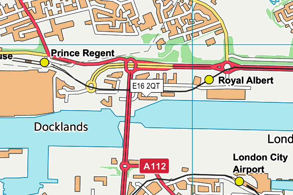 London Regatta Centre map (E16 2QT) - OS VectorMap District (Ordnance Survey)