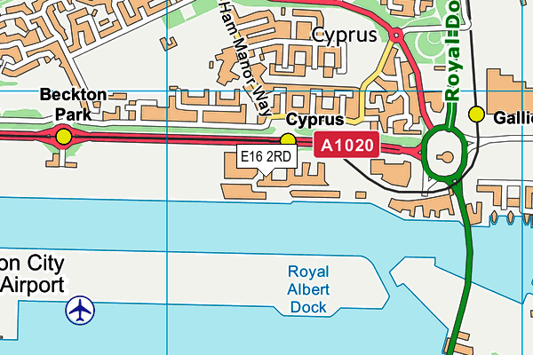 Sportsdock map (E16 2RD) - OS VectorMap District (Ordnance Survey)